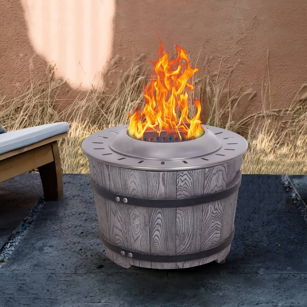 Smokeless Firepit with Wood Pellet Fuel
