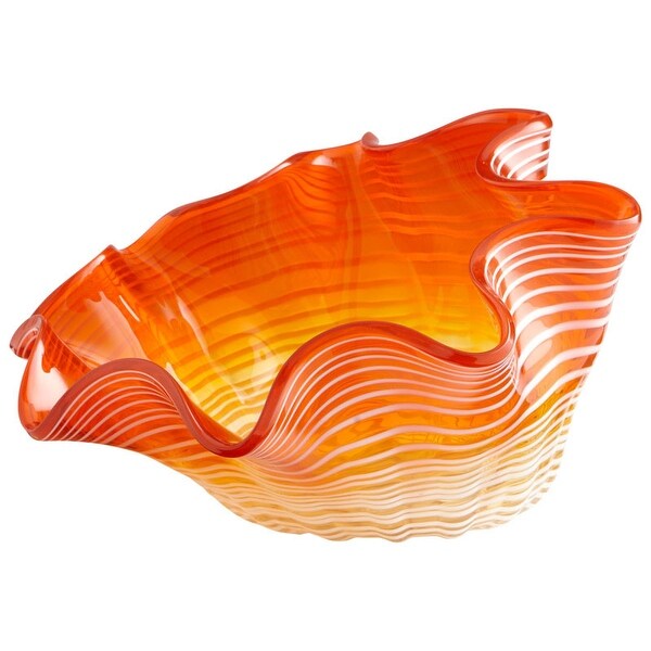 Cyan Design Small Teacup Party Bowl Teacup Party 9.5" Wide Glass Decorative Bowl - Orange