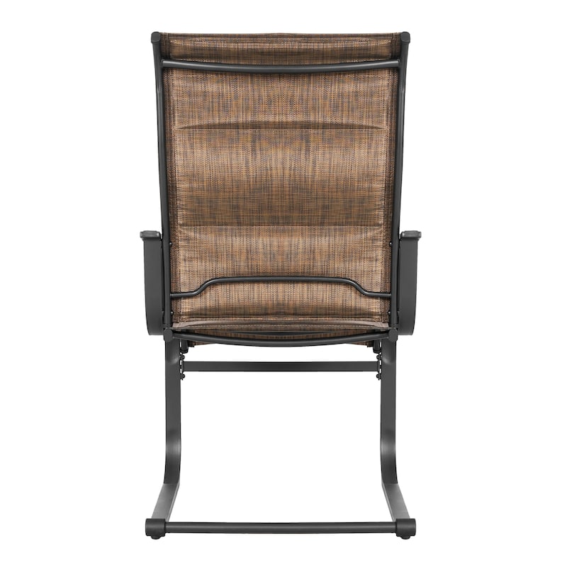 Outdoor Patio Dining Chairs, Breathable Textilene, Iron Frame