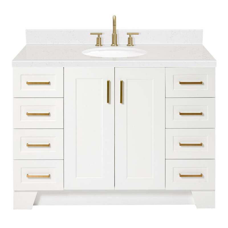 Ariel Q048SCQOVO Taylor 48" Free Standing Single Basin Vanity Set with - White