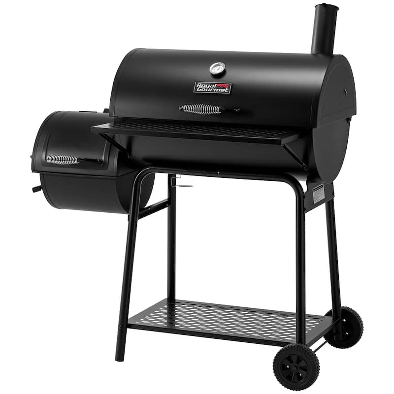 Royal Gourmet Charcoal Grill with Barrel Offset Smoker