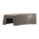 Ezra 67-inch Indoor-Outdoor Curved Concrete and Teak Bench - N/A - Bed ...