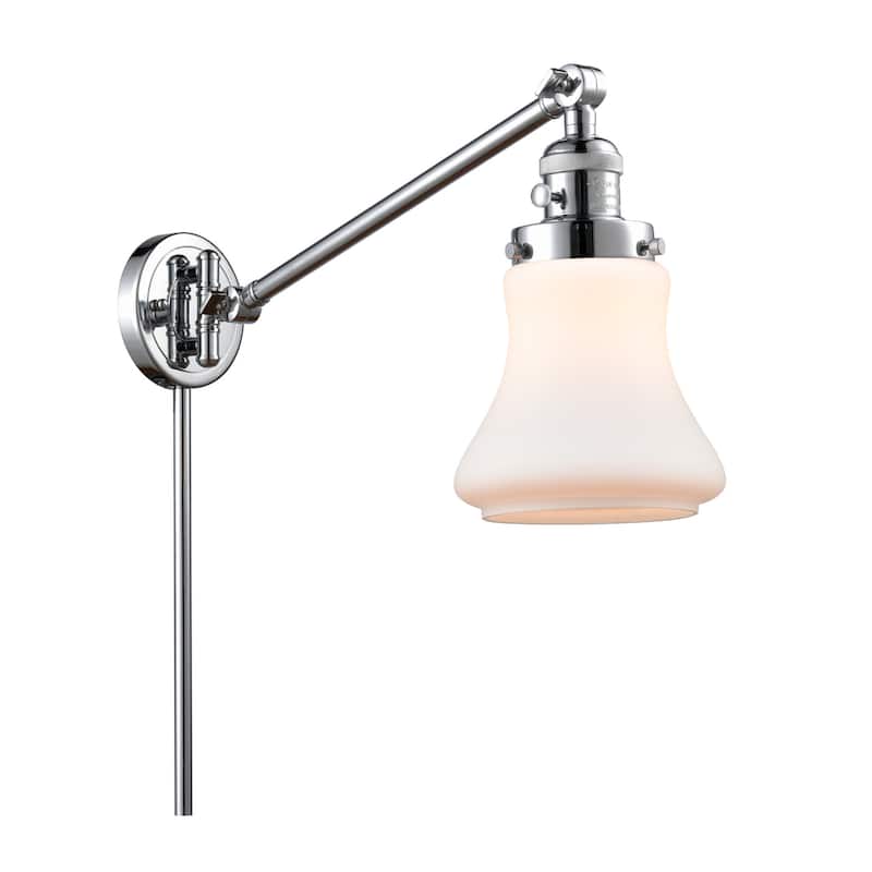 Innovations Lighting Bellmont Single Light 25" Tall Bathroom Sconce - Polished Chrome / Matte White