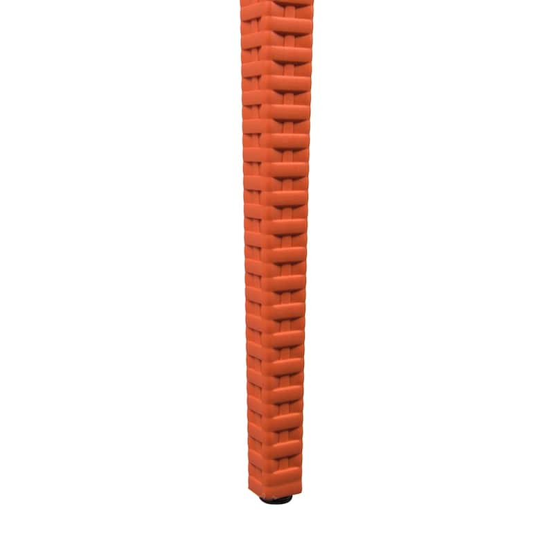 Outdoor Patio Dining Chairs, Set of 4 Stackable Polypropylene Chairs with Woven Design for Garden, Deck, or Pool