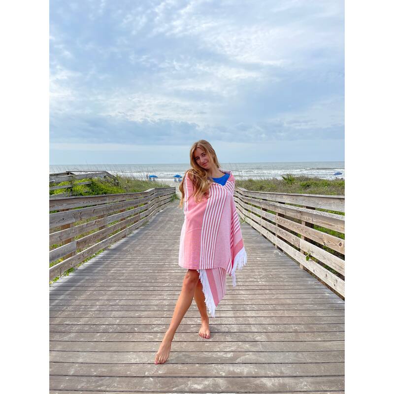 Delilah Home Organic Cotton Sunset Beach Towel 36 Inch by 70 Inch