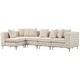 preview thumbnail 3 of 9, Large L-Shaped Modular Sofa, 5-Seat Velvet Sectional Couch
