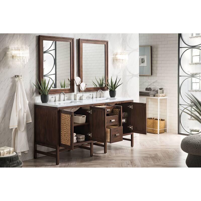 James Martin Vanities Addison 72" Double Basin Hardwood Vanity Set