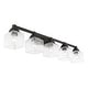 preview thumbnail 5 of 9, Livex Lighting 5-light Black Vanity Sconce, 10385-04 - 42" W X 9.5" H X 6.75" EXT