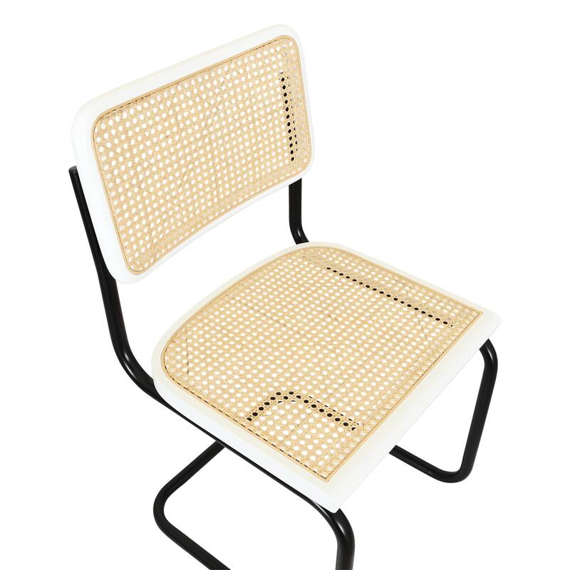 Breuer Chair Company Marcel Breuer Cesca Cane Cantilever Side Chair w/ Black Steel Frame (Various Wood & Cane Colors)