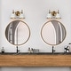preview thumbnail 4 of 14, Nisa Modern Gold 2-Light Bathroom Vanity Light White Gold Wall Sconce - L 14" x W 7.9" x H 8.5"