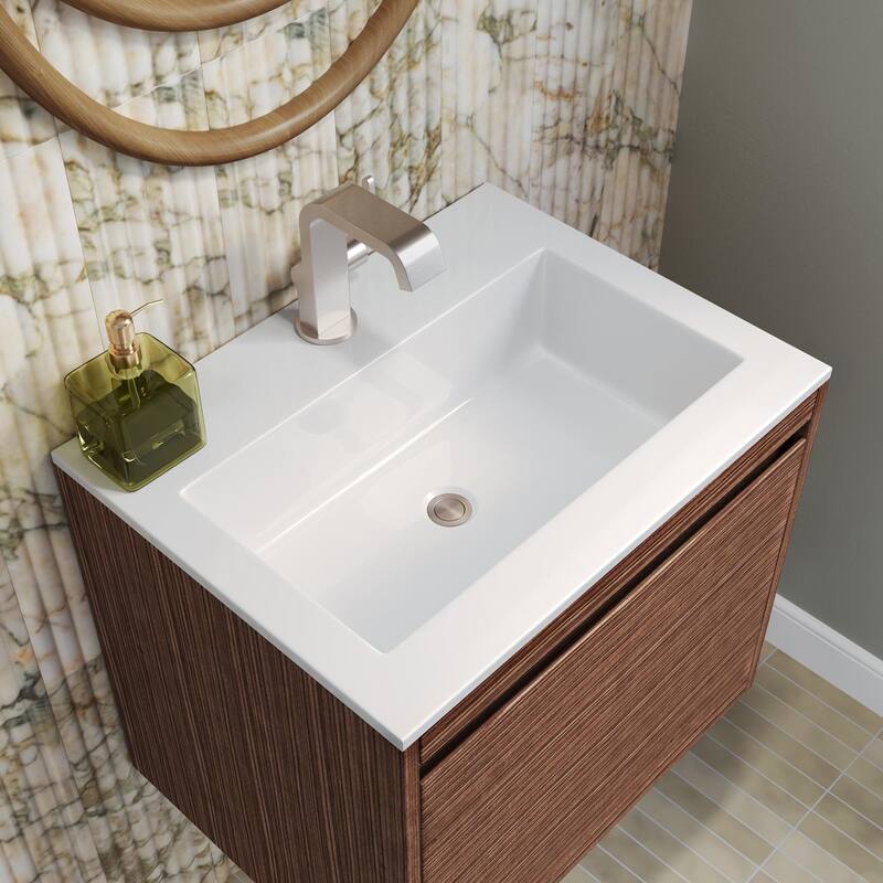 James Martin Vanities 805-V23.6-BN-GW Mantova 24" Single Basin Poplar