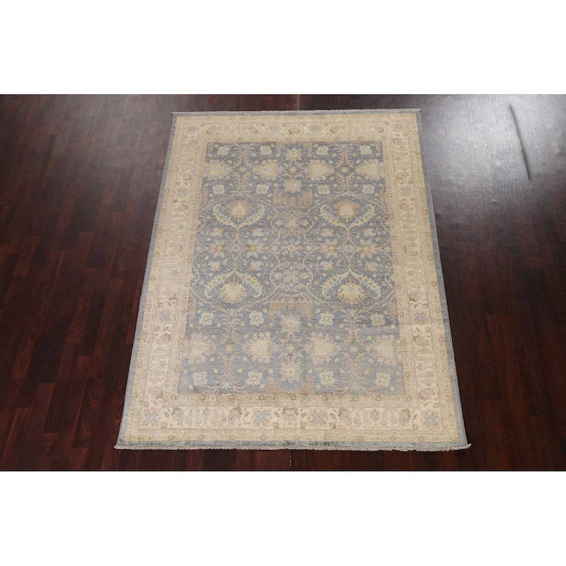 Traditional Vegetable Dye Oushak Turkish Area Rug Wool Hand-knotted - 5'9" x 7'9"