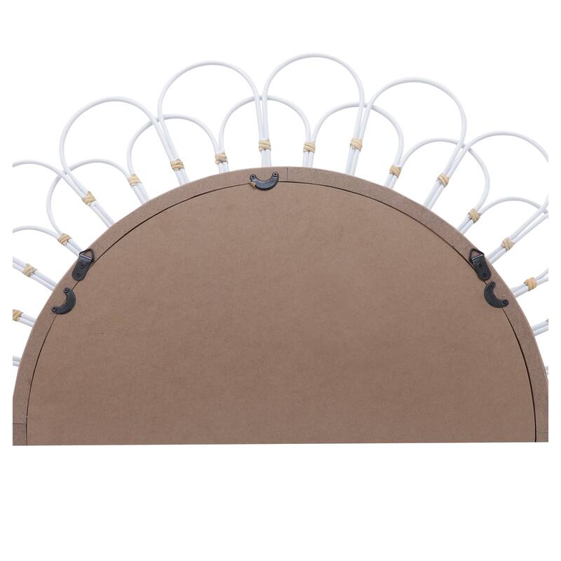 Sagebrook Home 36" Round Daisy Metal Wall Mirror, Contemporary Hanging Mirror