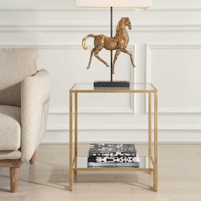 Silver Orchid Iron Gold End Table