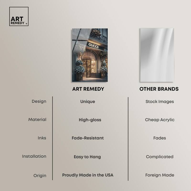 Illuminated Luxury Store Acrylic by Art Remedy, Ready to Hang