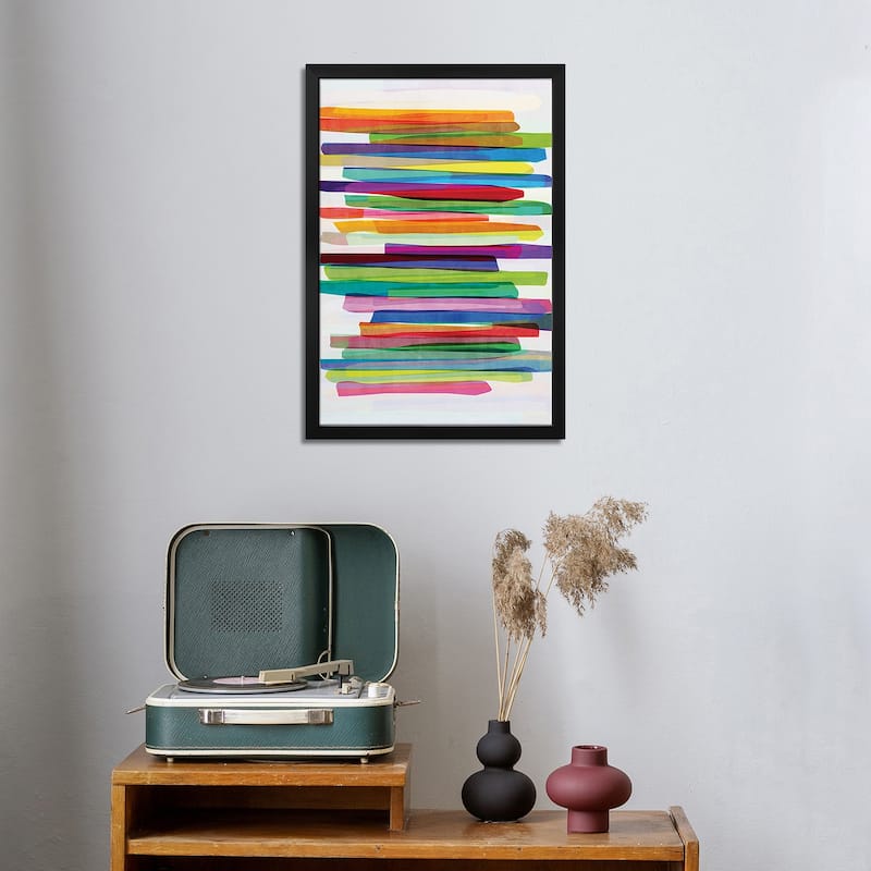 Colorful Stripes I Premium Framed Poster by Mareike Böhmer