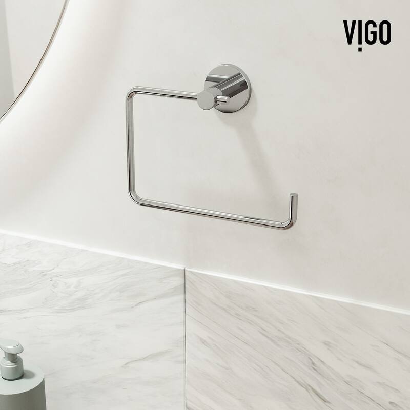 VIGO Cass 4-Piece Bathroom Hardware Accessory Set with 24 in. Towel Bar, Toilet Paper Holder, Hand Towel Holder, Hook