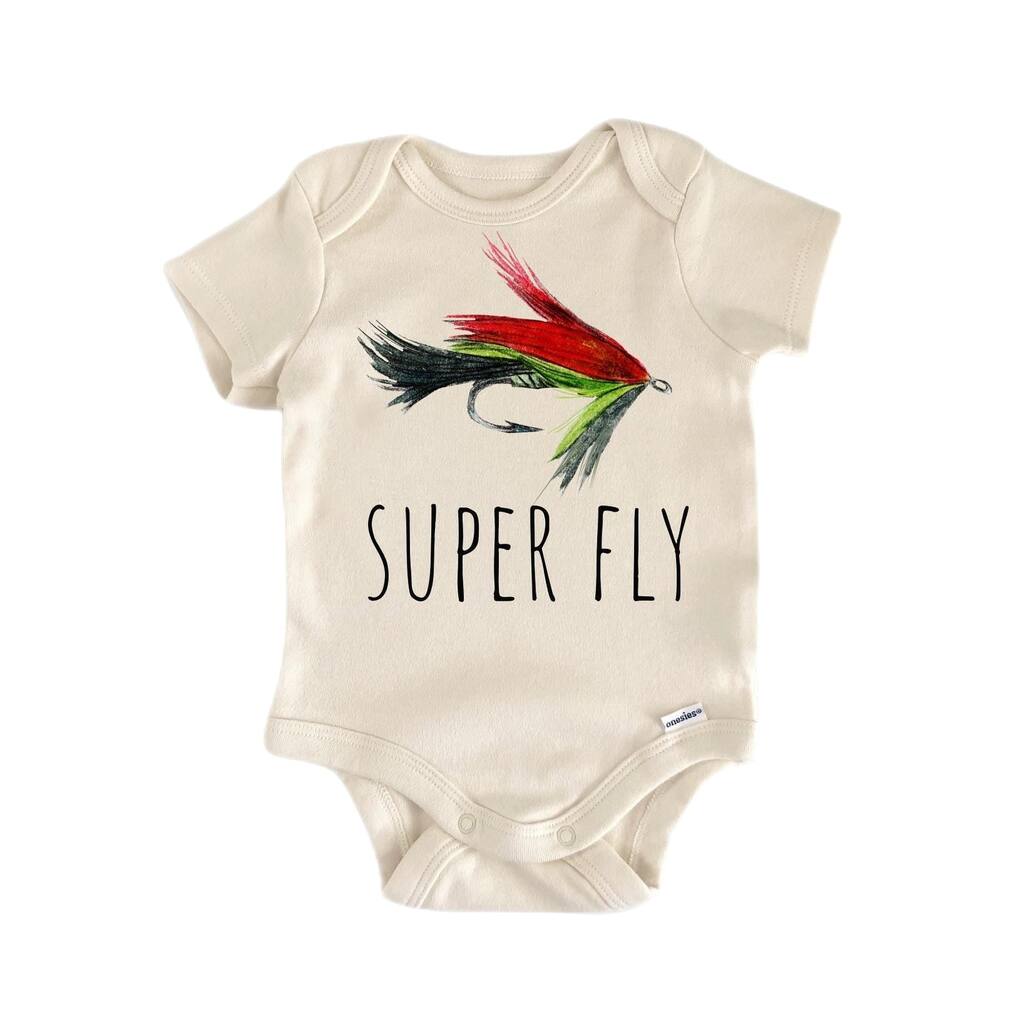 Super Fly Fishing - Baby Boy Girl Clothes Infant Bodysuit Funny Cute Newborn