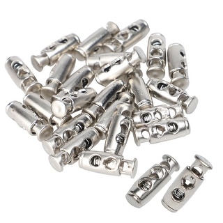 30pcs Plastic Spring Cord Locks Double Hole Rope Lanyard End Stopper ...