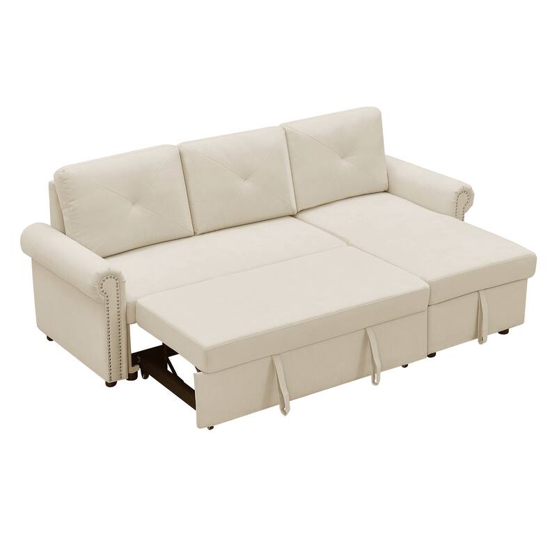 83" L-Shape Sectional Sofa with Storage Chaise