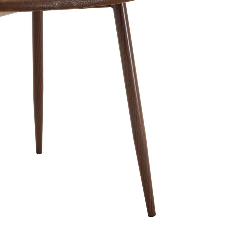 Set Of 4 Suede Backrest And Transfer Legs Chairs