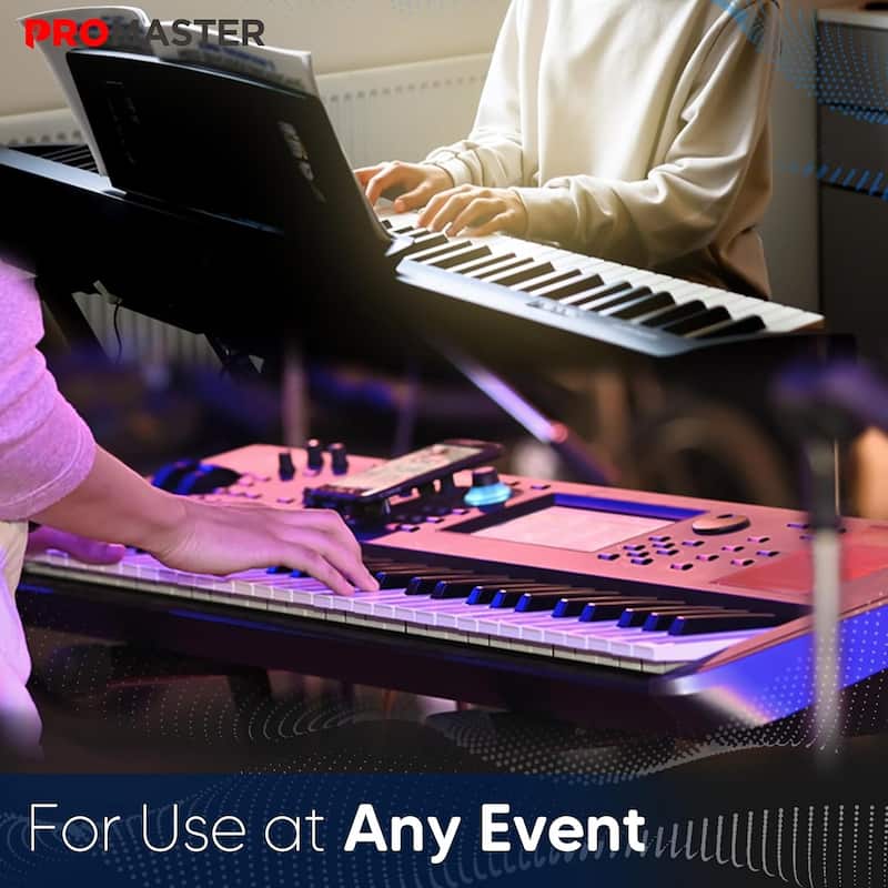 Piano Keyboard Stand - 20-34 Inches Adjustable, Portable, Universal, Foam-Padded Arms, Designed Z Style, Digital Music