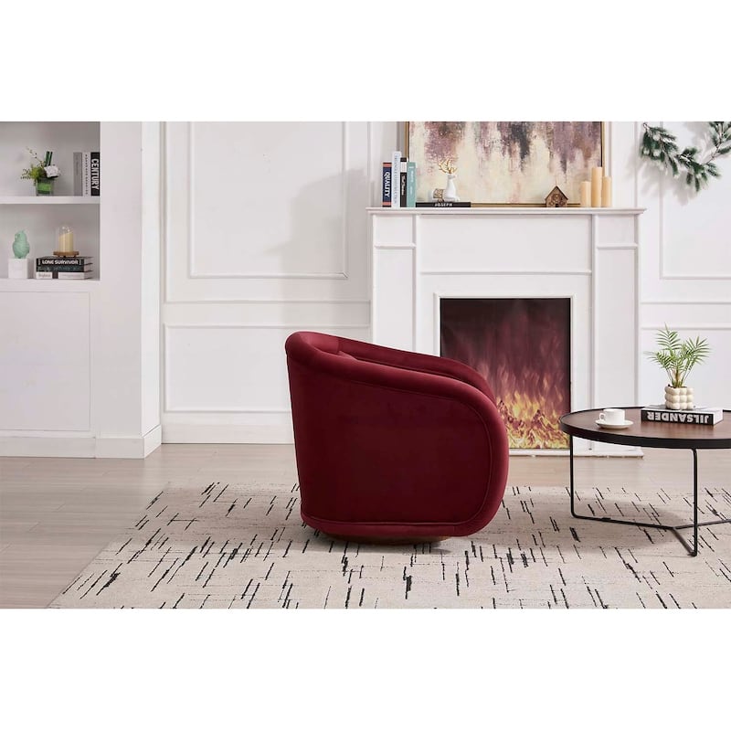 Comfy Pumpkin-Shaped Swivel Chair for Living Room,Bedroom,or Office