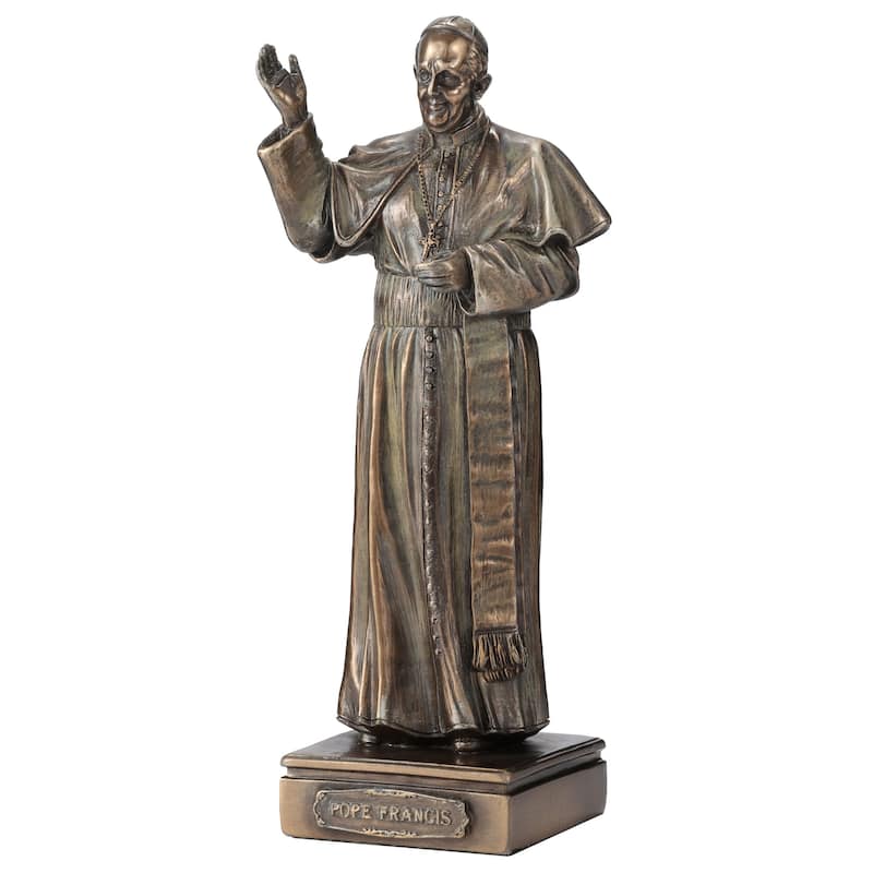6.3" H POPE FRANCIS Statue Cold Cast Bronze - 1.97"x2.56"x6.3"