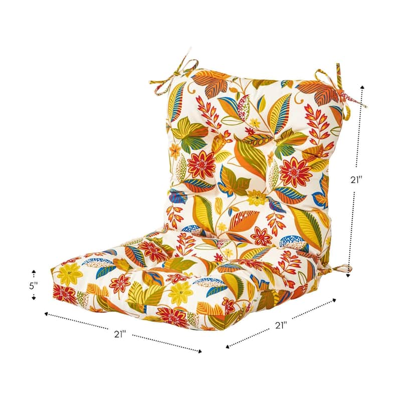 Greendale 21 x 42-inch Outdoor Seat/Back Chair Cushion (Set of 2) (Cushions Only)