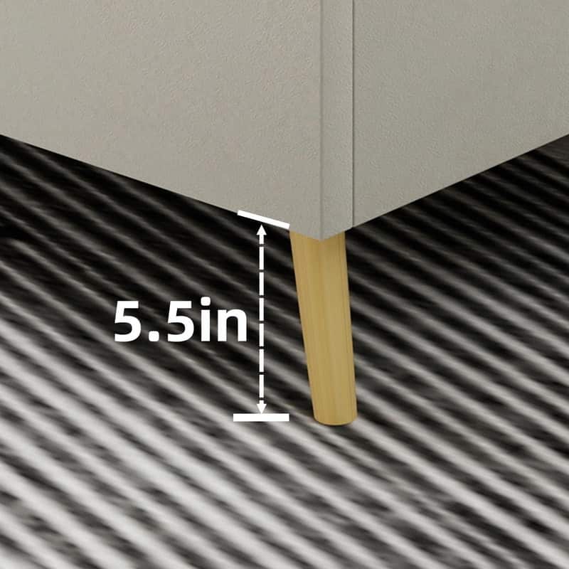 Upholstered Platform Bed with Tufted Headboard, Sturdy Noise-Free Design, Modern Bedroom Bed Frame