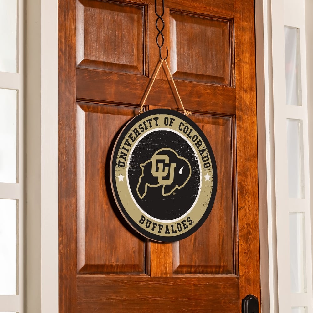 University of Colorado Wooden Door Decor Wall Sign - Multi-Color