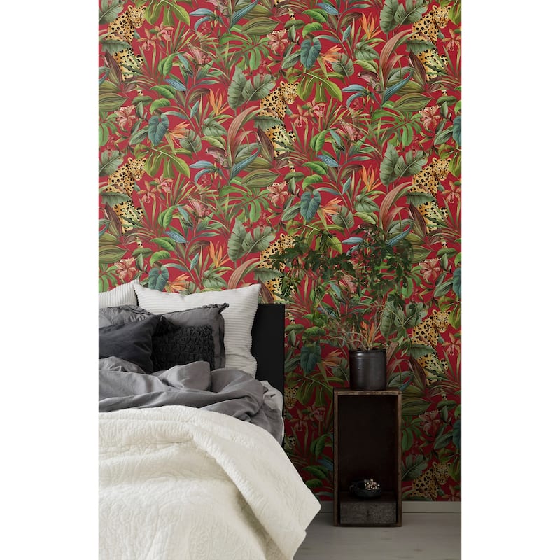 Daisy Bennett Designs Tropical Leopard Peel and Stick Wallpaper