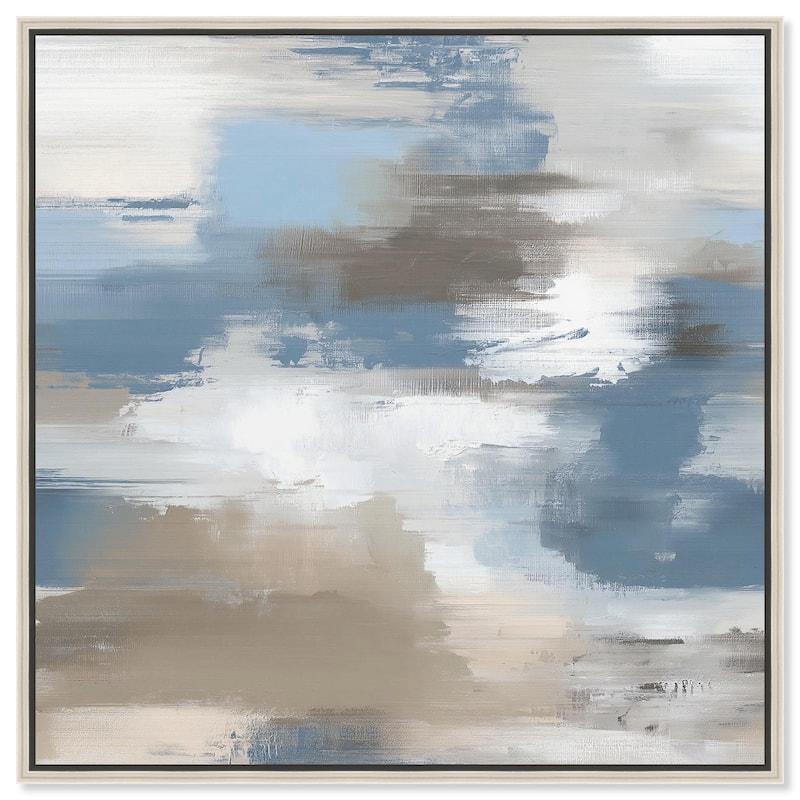 Sand and Snow Canvas by Art Remedy - Silver - 24" x 24"