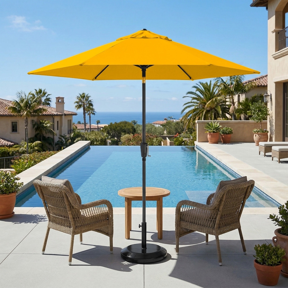 california umbrella 9-ft patio umbrellas 9' Round Aluminum Pole Fiberglass Rib Market Umbrella, Crank Lift, Collar Tilt, Bronze Pole, Sunbrella Forest Green : Clothing, Shoes & Jewelry This 9 foot California Umbrella Forest Green Multi Stripe Crank