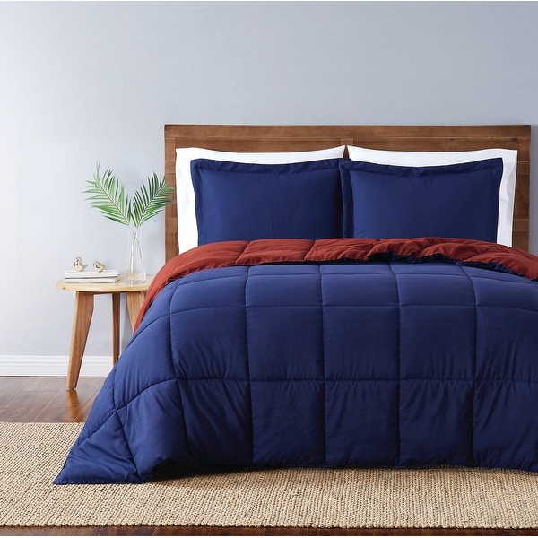 Reversible Comforter Set Down Alternative 3-Piece Bedding Super SOFT 11 Colors 