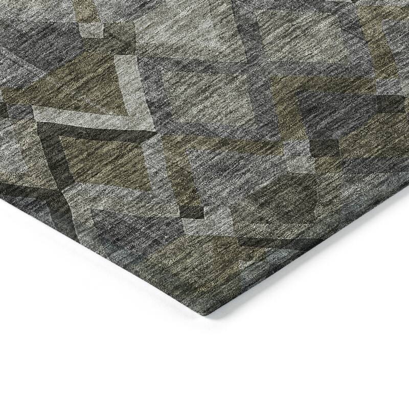 HomeRoots Geometric Transitional Rectangle Outdoor Rug