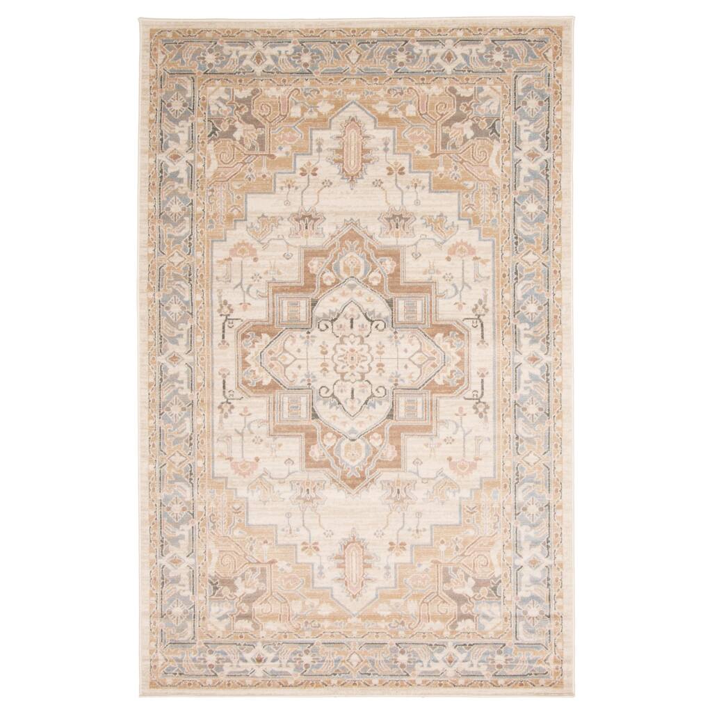 ECARPETGALLERY Machine Woven Katie Ivory Area Rug