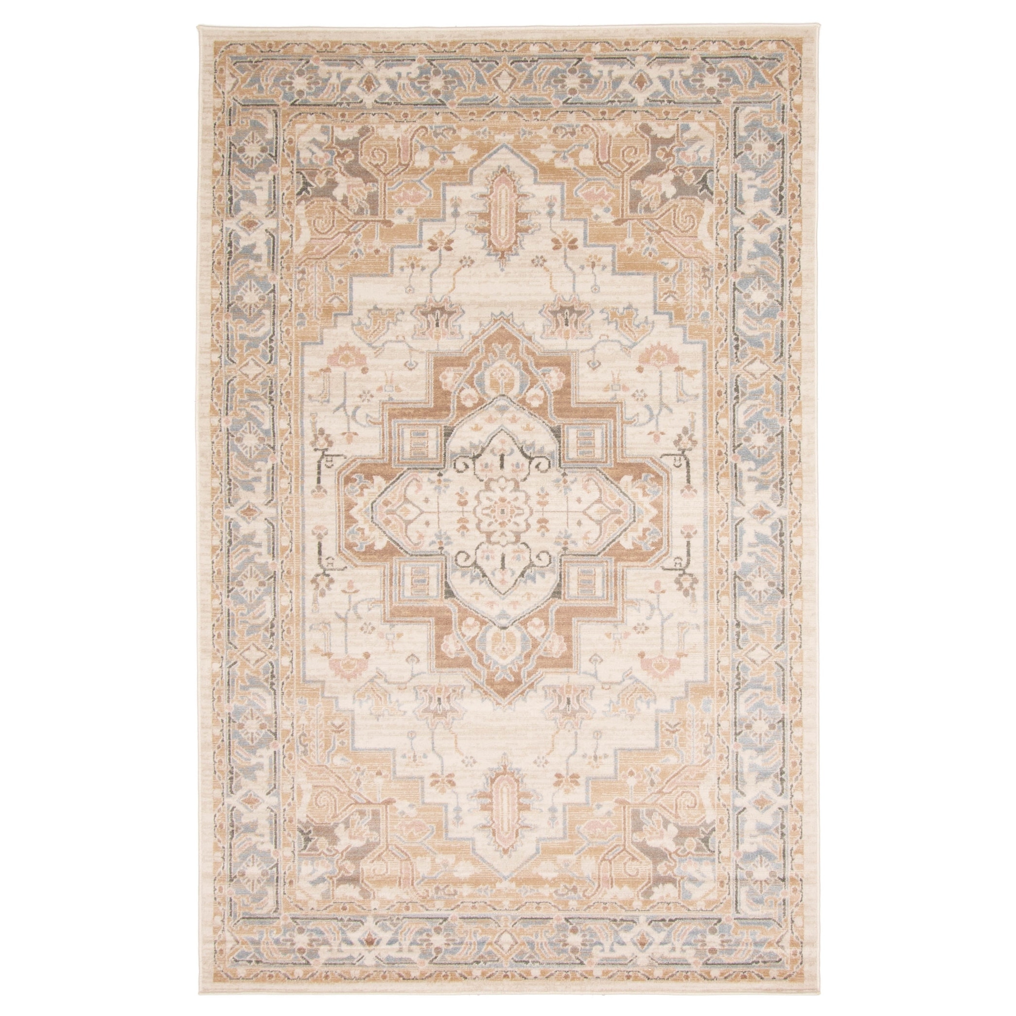 ECARPETGALLERY Machine Woven Katie Ivory Area Rug