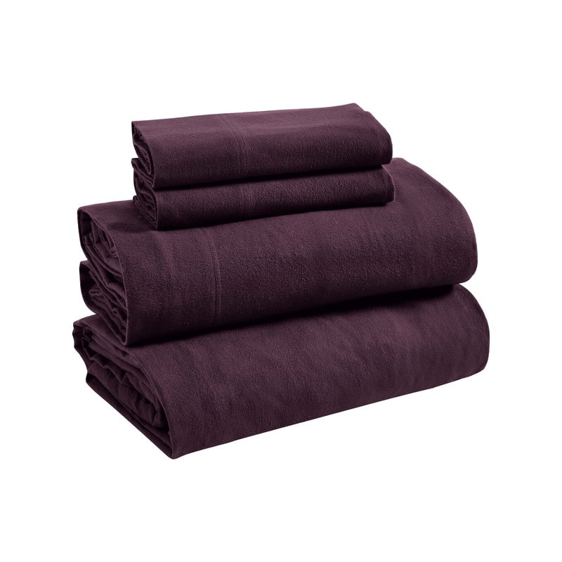 Superior Solid Flannel Cotton Fuzzy Deep Pocket Sheet Set