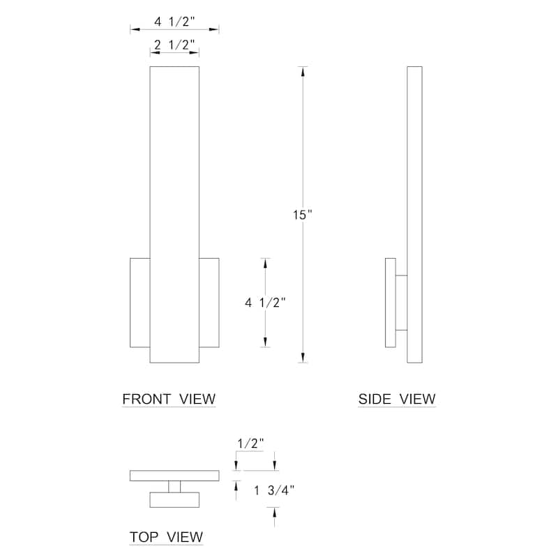 C Cattleya 2-Pack Matte Black Aluminum LED Outdoor Wall Sconce