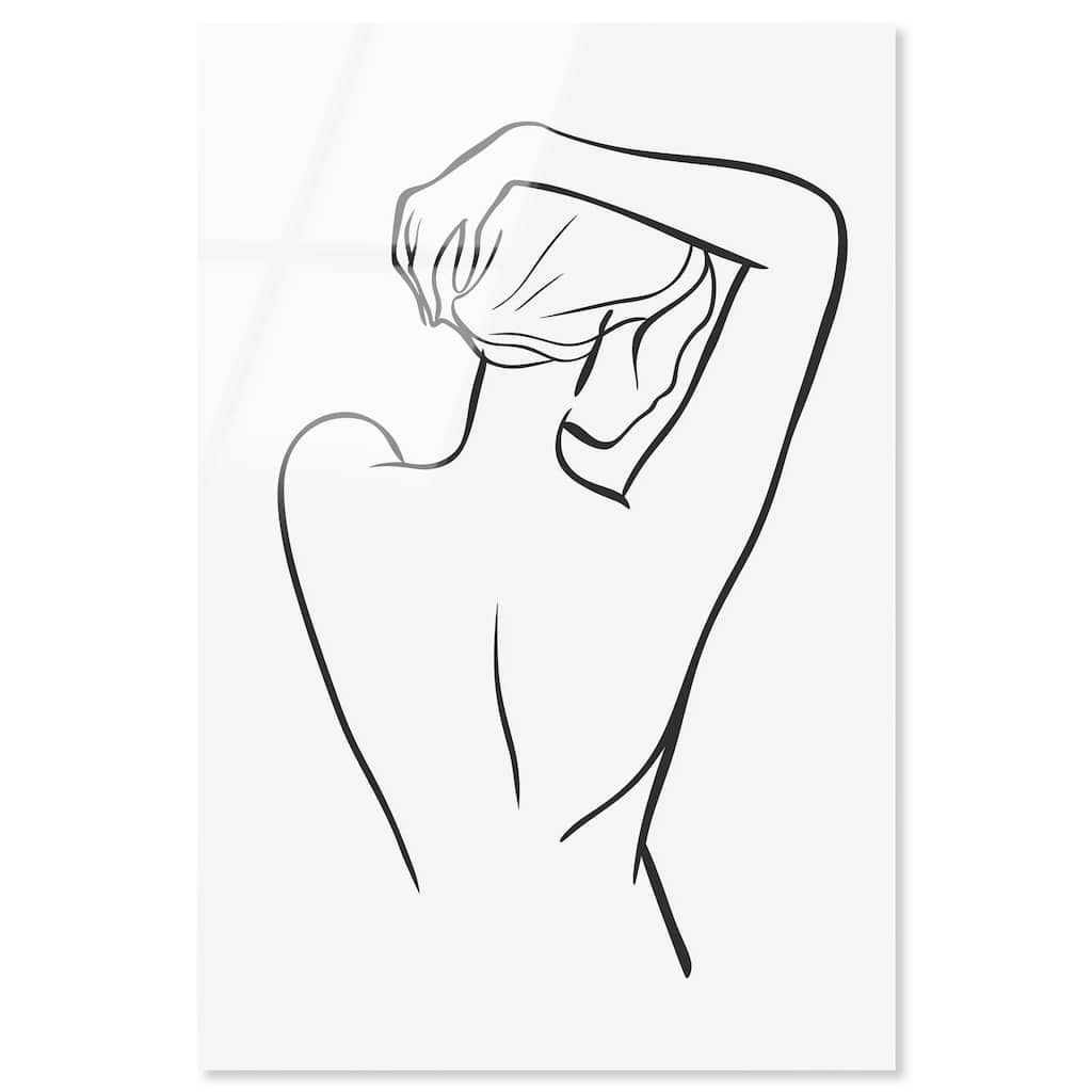 Woman in Contour Acrylic by Art Remedy, Ready to Hang