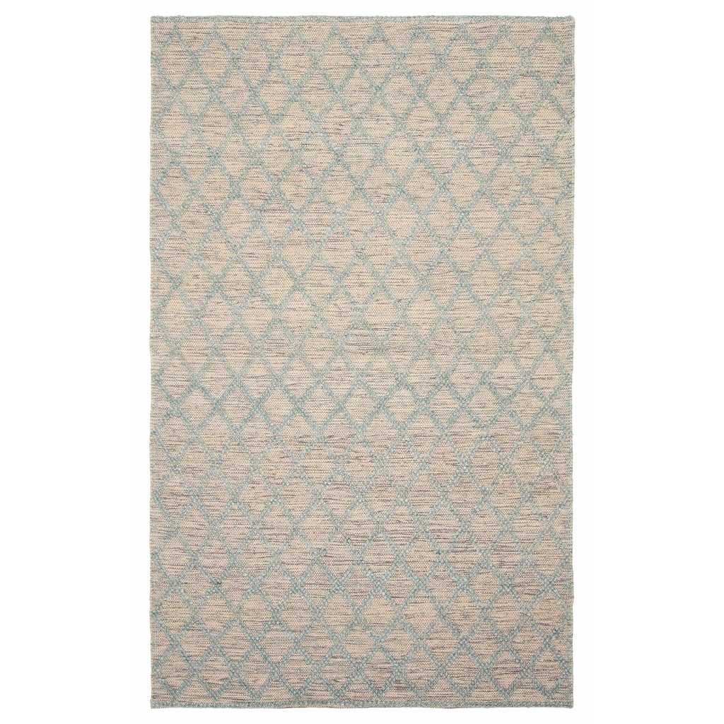ECARPETGALLERY Braid weave Sienna Teal Wool Rug - 4'11 x 8'2