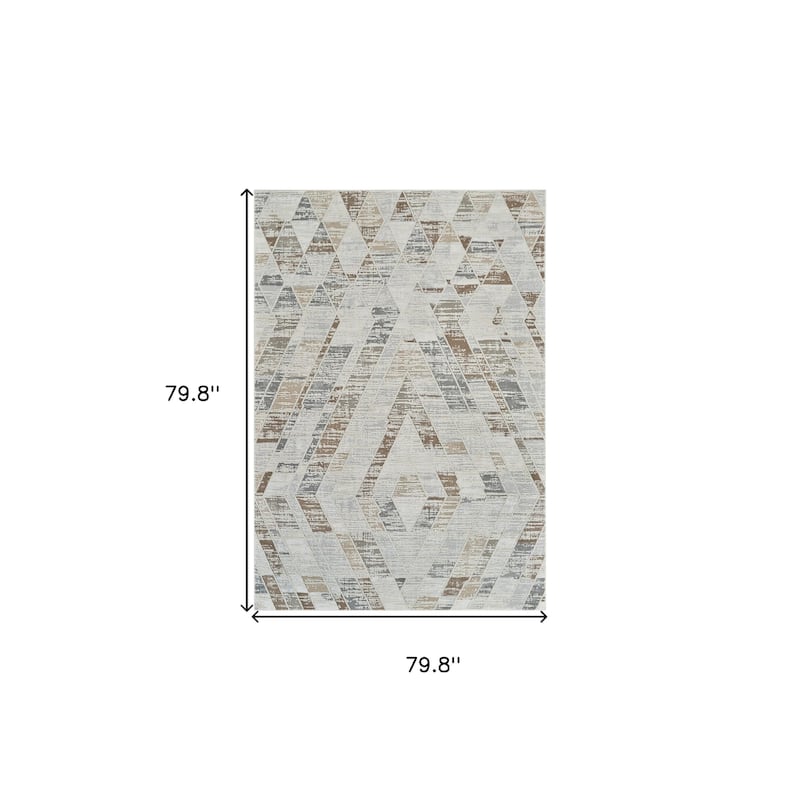 Bicus Distressed Abstract Modern Stain Resistant Woven Area Rug By HomeRoots