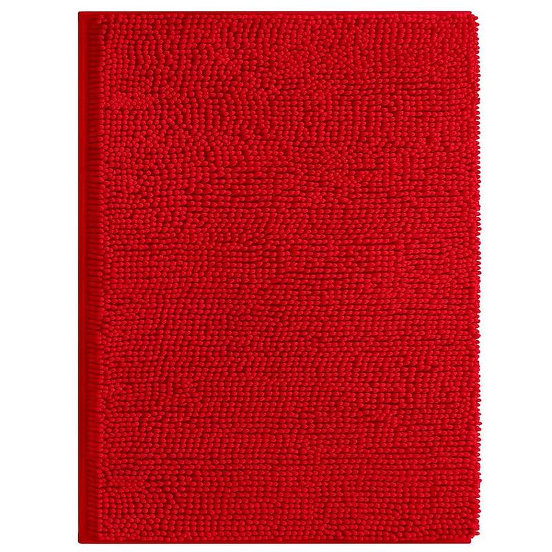 30"x20" - Red Soft Cozy Plush Chenille Bath Mat Bathroom Rug