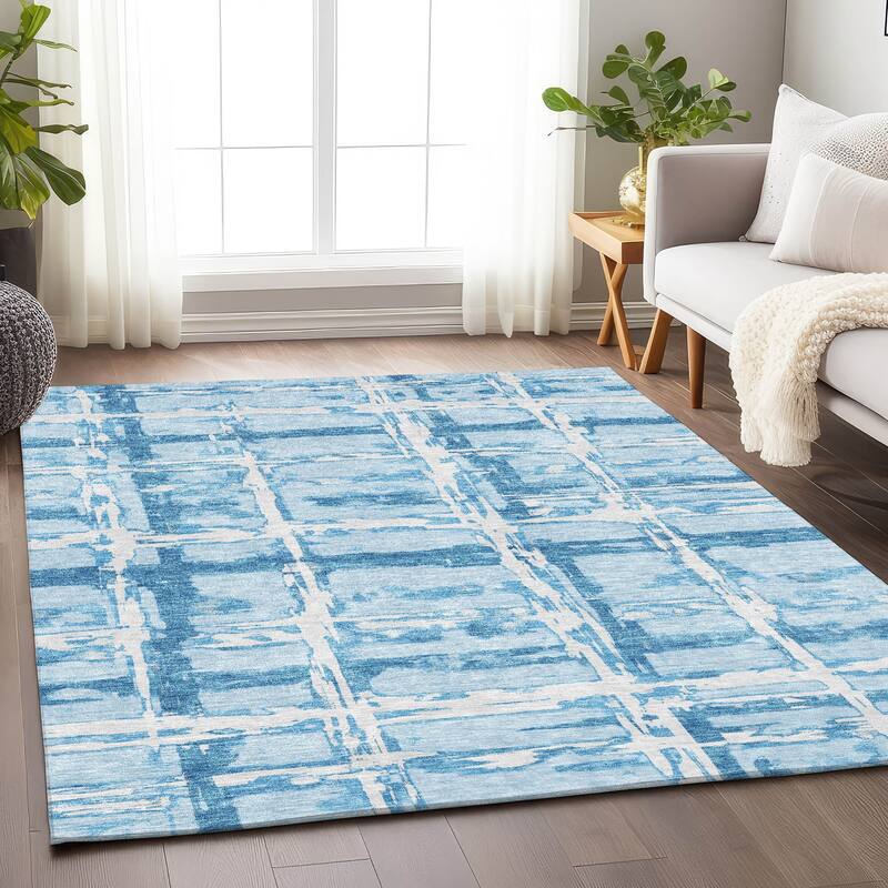 Premium Washable Super Soft Transitional Mayfield Rug - Sky - 2' 6" x 3' 10" - Rectangle