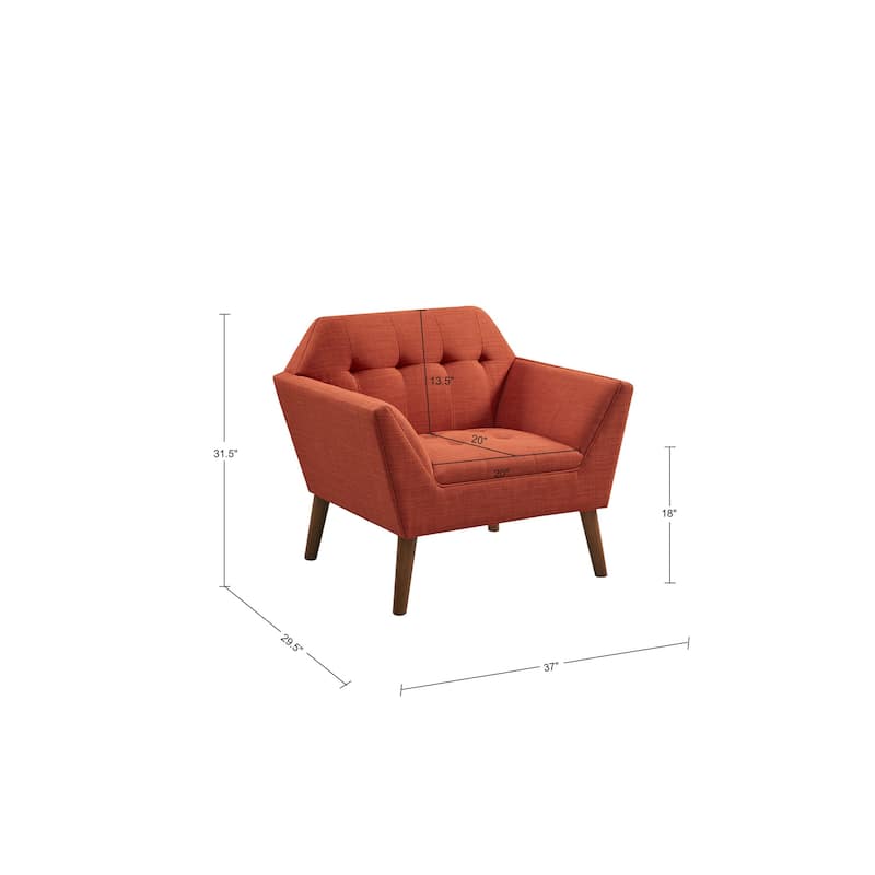 INK IVY Newport Wide Mid-Century Modern Lounge Chair