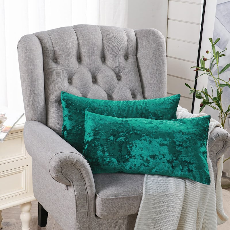 Rancho Crushed Velvet Throw Pillow Cover Set, NO INSERT