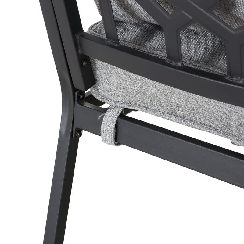Patio Festival 2-Piece Outdoor Metal Sofa with Coffee Table Set