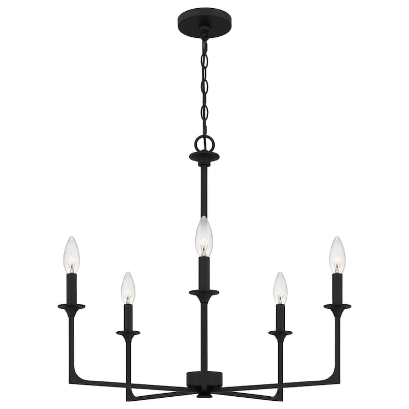 Prescott 5-Light Matte Black Chandelier