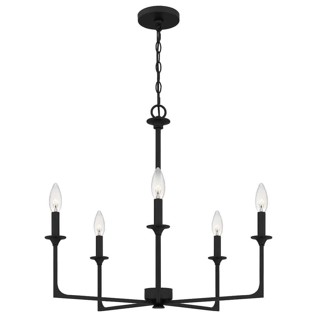 Prescott 5-Light Matte Black Chandelier